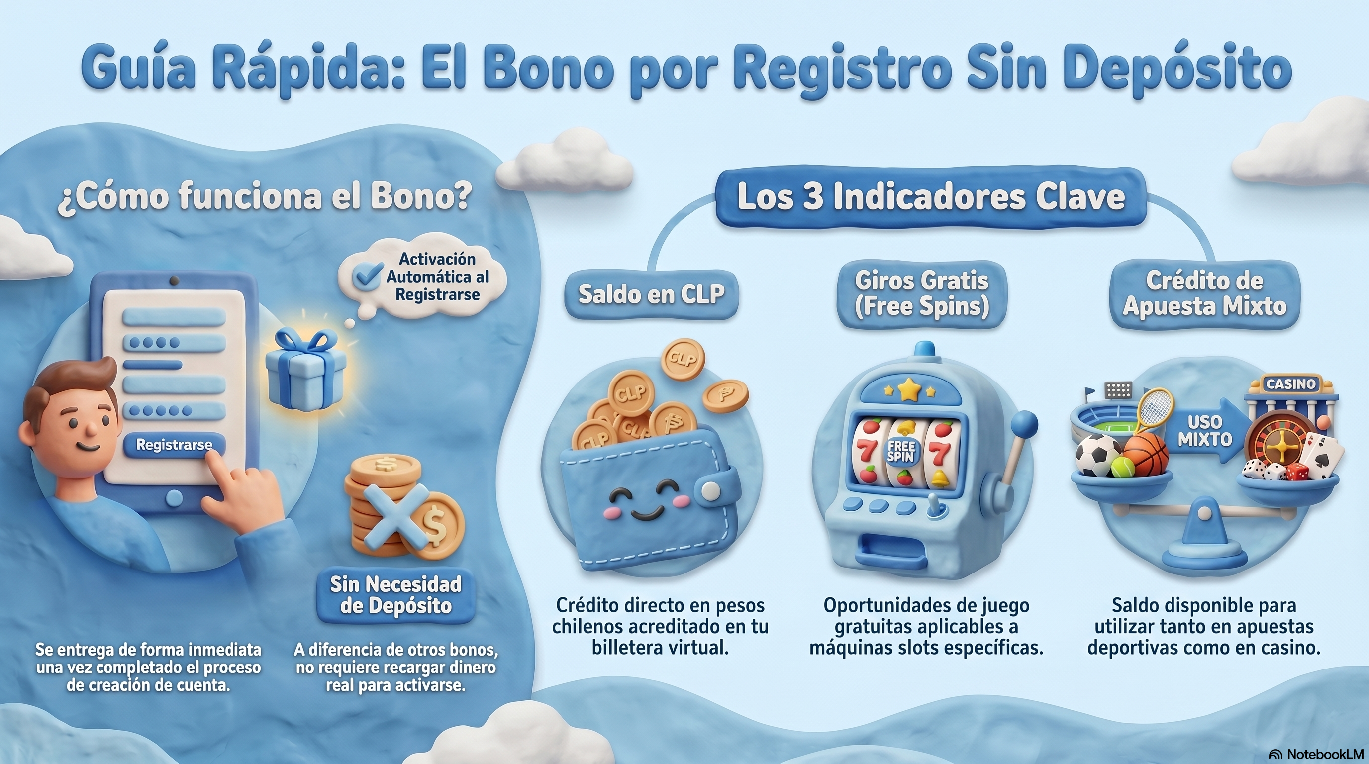 Casino bono por registro sin depósito en Chile